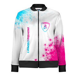 Женская олимпийка Lamborghini neon gradient style вертикально