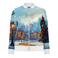 Женская олимпийка Новогодний город