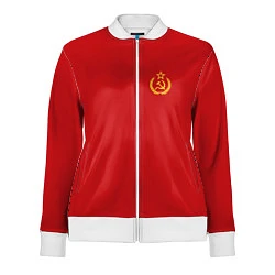 Олимпийка женская СССР Герб со звездой, цвет: 3D-белый