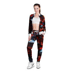 Олимпийка женская Визуальные ритмы в геометрии, цвет: 3D-белый — фото 2