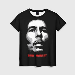 Футболка женская Bob Marley Face, цвет: 3D-принт