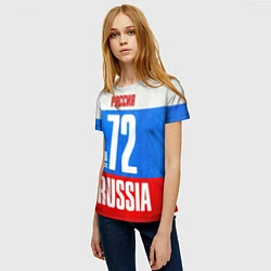 Футболка женская Russia: from 72, цвет: 3D-принт — фото 2