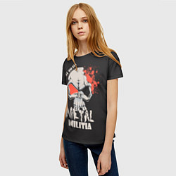 Футболка женская Metal Militia, цвет: 3D-принт — фото 2