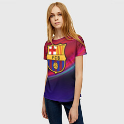 Футболка женская ФК Барселона, цвет: 3D-принт — фото 2