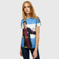 Футболка женская Messi from Argentina, цвет: 3D-принт — фото 2