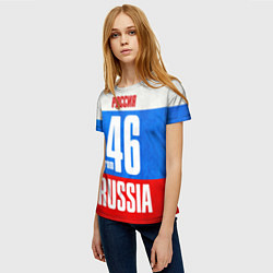 Футболка женская Russia: from 46, цвет: 3D-принт — фото 2