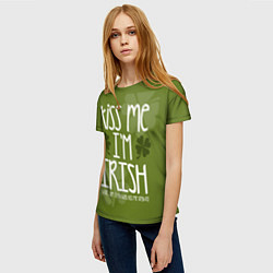 Футболка женская Kiss me - Im Irish, цвет: 3D-принт — фото 2