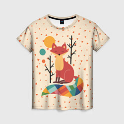 Женская футболка Осенняя лисичка