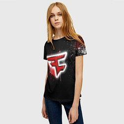 Футболка женская FaZe Clan: Black collection, цвет: 3D-принт — фото 2