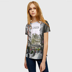 Футболка женская Лондон - бульвар, цвет: 3D-принт — фото 2