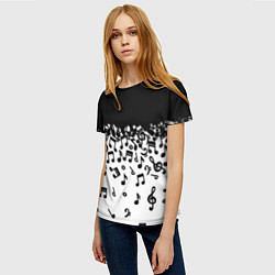 Футболка женская Поглощение музыкой, цвет: 3D-принт — фото 2