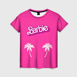 Футболка женская Barbie пальмы, цвет: 3D-принт