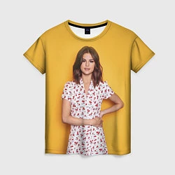 Футболка женская Selena Gomez: Yellow Style, цвет: 3D-принт