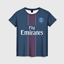 Футболка женская PSG FC: Blue, цвет: 3D-принт