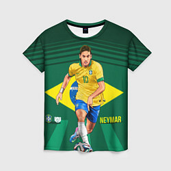 Футболка женская Neymar Brazilian, цвет: 3D-принт