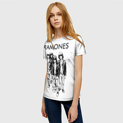 Футболка женская Ramones Party, цвет: 3D-принт — фото 2