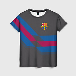 Футболка женская Barcelona FC: Dark style, цвет: 3D-принт