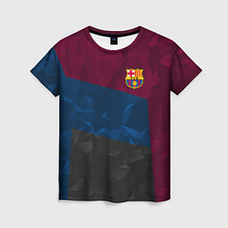 Футболка женская FC Barcelona: Dark polygons, цвет: 3D-принт