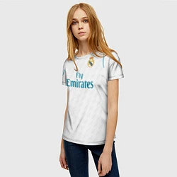 Футболка женская Real Madrid FC: Isco Home 17/18, цвет: 3D-принт — фото 2