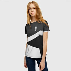 Футболка женская FC Juventus: Sport Geometry, цвет: 3D-принт — фото 2