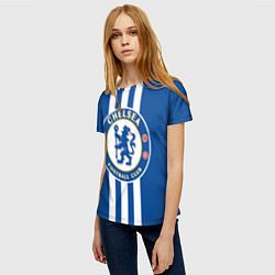Футболка женская FC Chelsea: Gold Lines, цвет: 3D-принт — фото 2