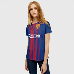 Футболка женская FC Barcelona: Iniesta 17/18, цвет: 3D-принт — фото 2