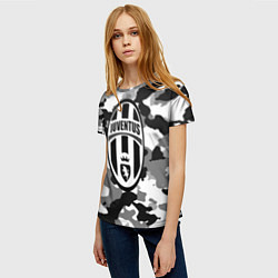 Футболка женская FC Juventus: Camouflage, цвет: 3D-принт — фото 2
