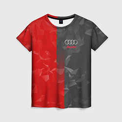 Футболка женская Audi: Red & Grey poly, цвет: 3D-принт
