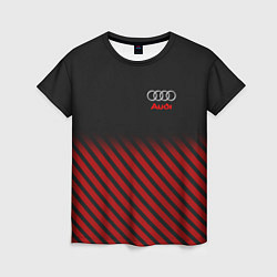 Футболка женская Audi: Red Lines, цвет: 3D-принт