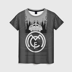 Футболка женская FC Real Madrid: Grey Abstract, цвет: 3D-принт