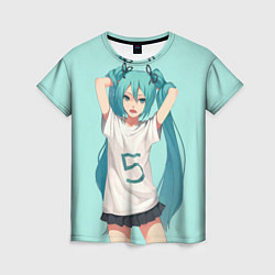 Футболка женская Hatsune Miku, цвет: 3D-принт