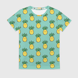 Женская футболка Веселые ананасы
