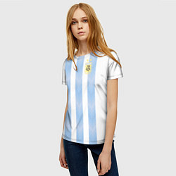 Футболка женская Сборная Аргентины, цвет: 3D-принт — фото 2