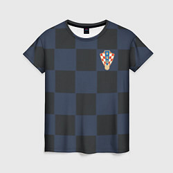 Футболка женская Сборная Хорватии: Гостевая ЧМ-2018, цвет: 3D-принт