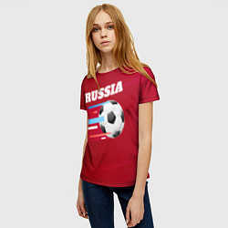 Футболка женская Russia Football, цвет: 3D-принт — фото 2