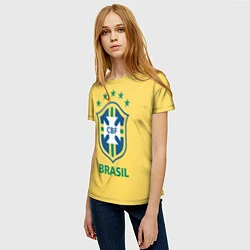 Футболка женская Brazil Team, цвет: 3D-принт — фото 2