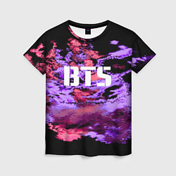 Футболка женская BTS: Black & Pink, цвет: 3D-принт