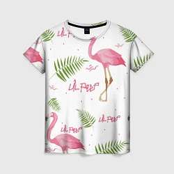 Футболка женская Lil Peep: Pink Flamingo, цвет: 3D-принт