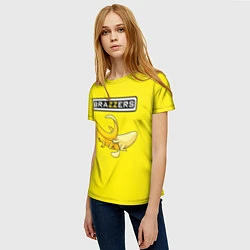 Футболка женская Brazzers: Yellow Banana, цвет: 3D-принт — фото 2