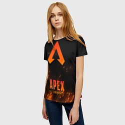 Футболка женская Apex Legends: Orange Flame, цвет: 3D-принт — фото 2