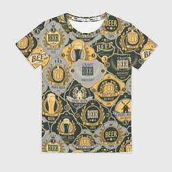 Женская футболка Пивные этикетки мира