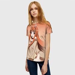 Футболка женская Милая аниме девочка-оборотень - Волчица и пряности, цвет: 3D-принт — фото 2