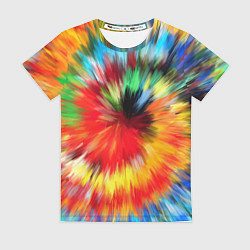 Футболка женская Абстракция разноцветная и яркая, цвет: 3D-принт