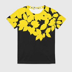 Футболка женская Желтые Листья - Минимализм, цвет: 3D-принт