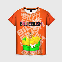 Футболка женская Billie Eilish: Orange Mood, цвет: 3D-принт