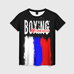 Футболка женская Boxing from Russia, цвет: 3D-принт