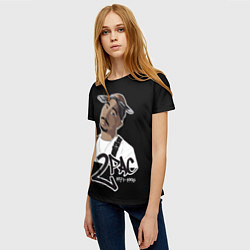 Футболка женская 2pac, цвет: 3D-принт — фото 2