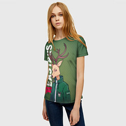 Футболка женская Выдающиеся звери, цвет: 3D-принт — фото 2