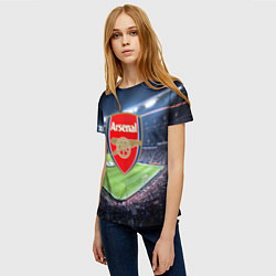 Футболка женская FC Arsenal, цвет: 3D-принт — фото 2