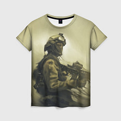 Футболка женская Военный, цвет: 3D-принт